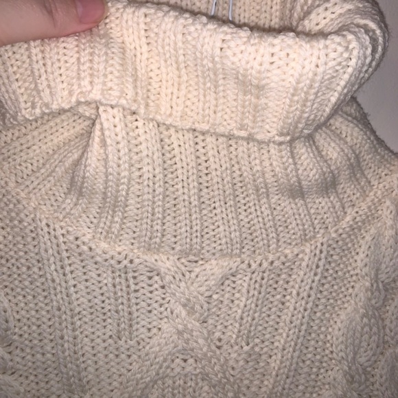 Aran Sweater Market Cream Cable Knit 100% Merino Wool Sweater M - Picture 11 of 13